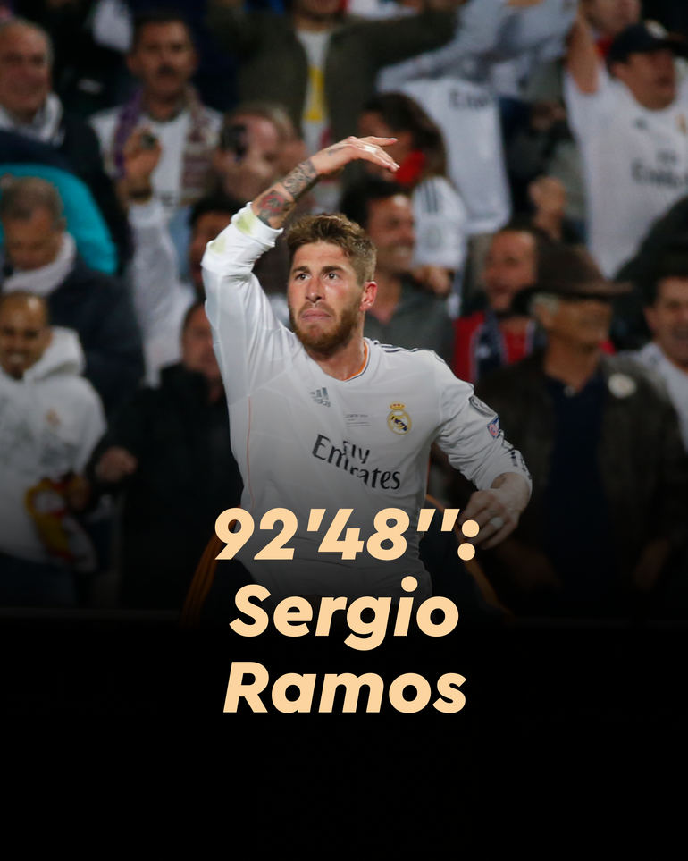 Sergio Ramos' goal at 92'48"