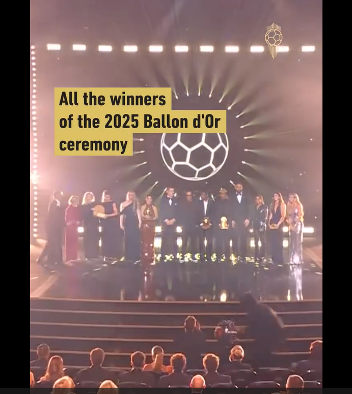 Recuerdos de la ceremonia del Balón de Oro 2025 y de todos sus ganadores
