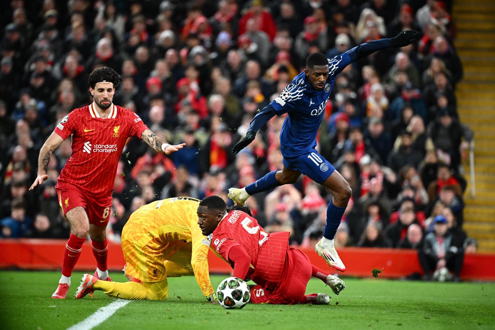 11 mars 2025, match retour des huitièmes de finale à Liverpool : Dembélé, le buteur impitoyable, frappe à nouveau.