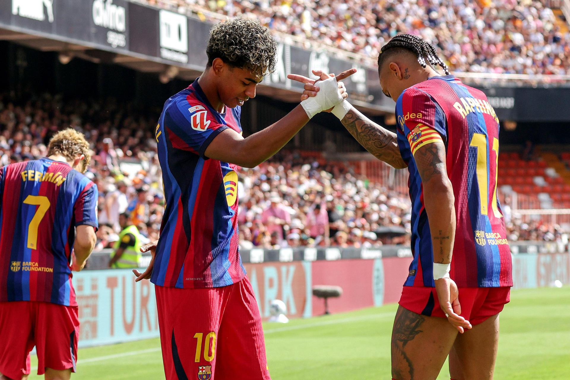 Raphinha e Lamine Yamal superam os recordes de Messi e fazem história no Barcelona