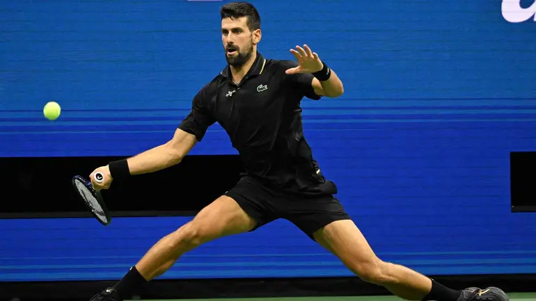 Новак Джокович по време на US Open 2025