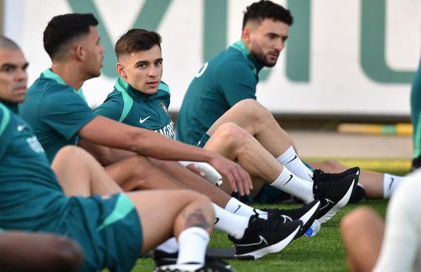 Francisco Conceição durante o útimo treino de Portugal (foto Miguel Nunes)