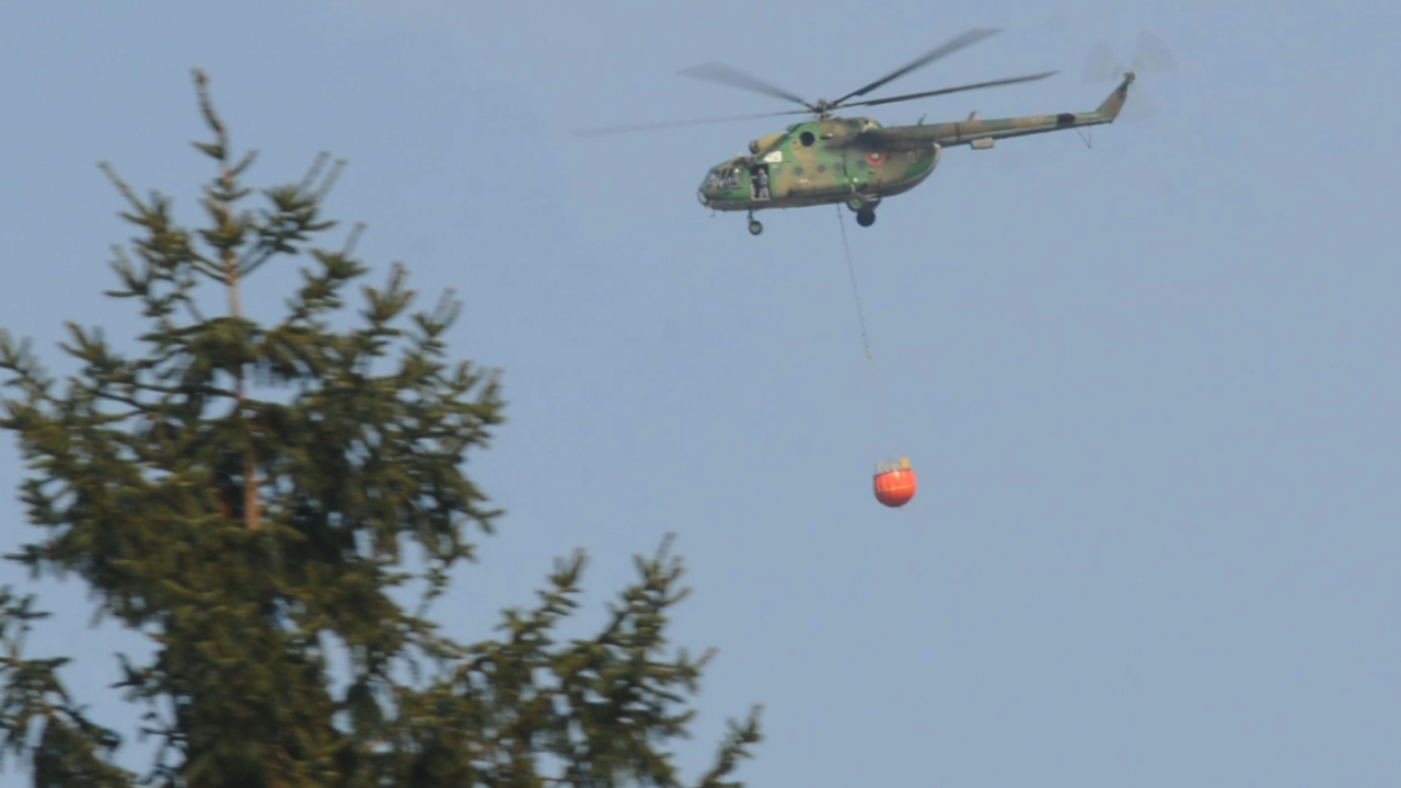 "Кугър" се включи в гасенето на пожара на българо-гръцката граница