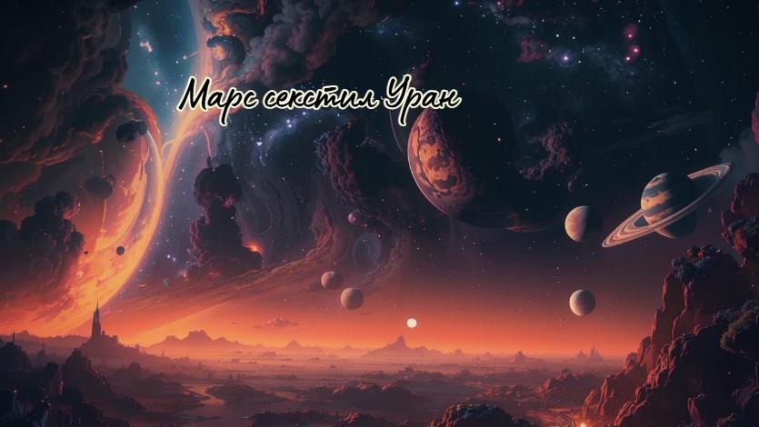 Какво представлява аспектът Марс секстил Уран?Марс е планетата на действието,