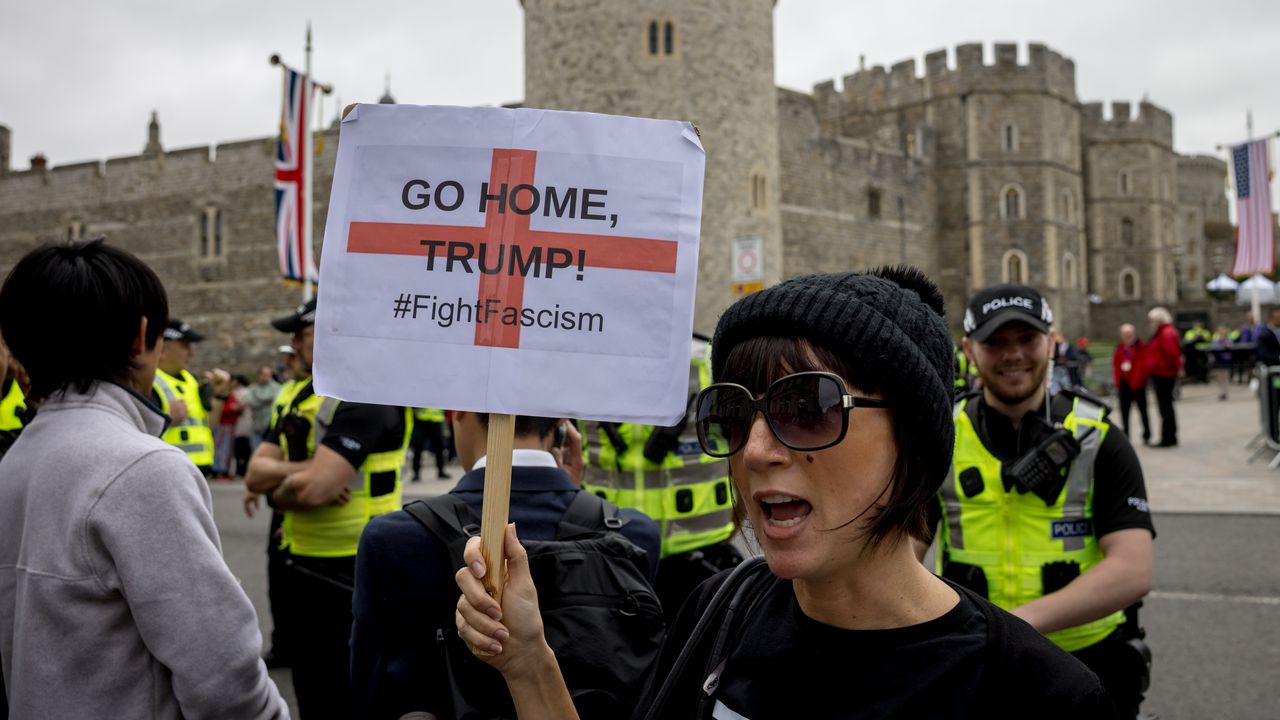 Протести и арести по време на визитата на Тръмп във Великобритания