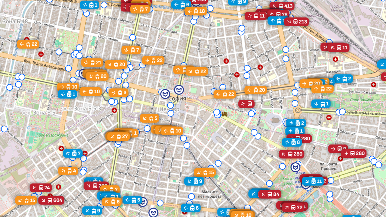 София отвори данните за градския транспорт