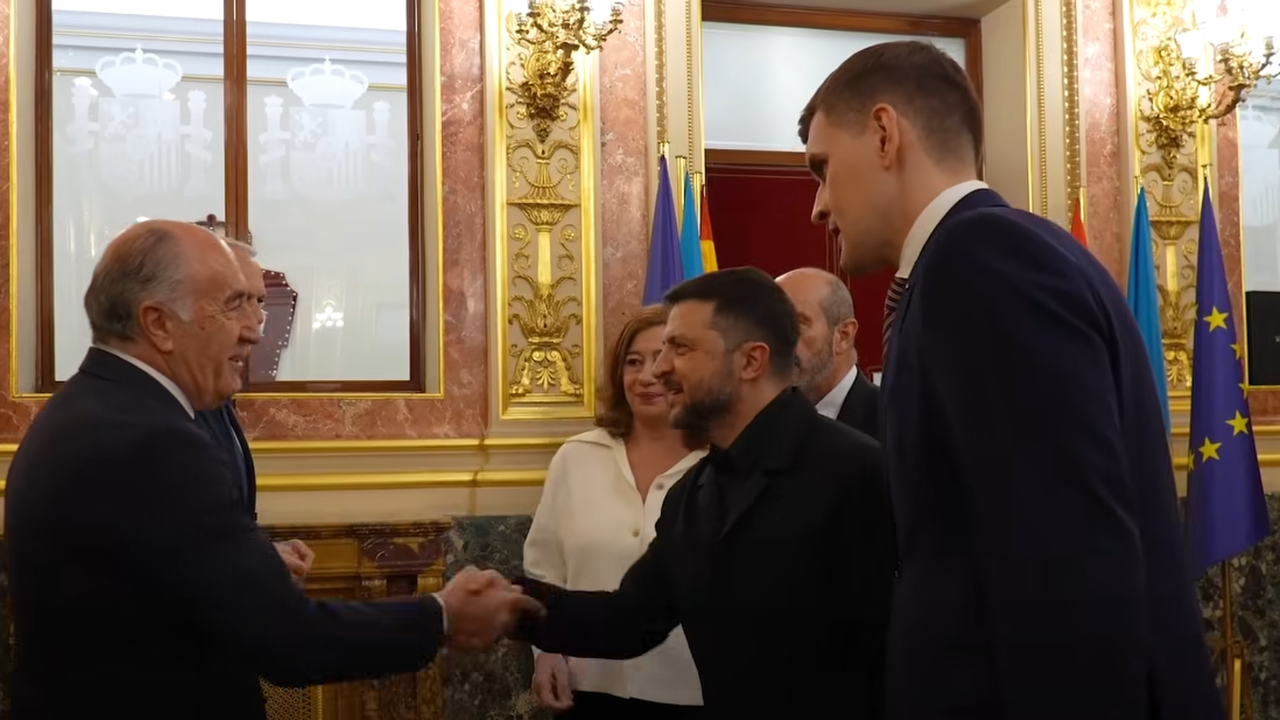 Зеленски се срещна с председателите на двете камари на испанския парламент