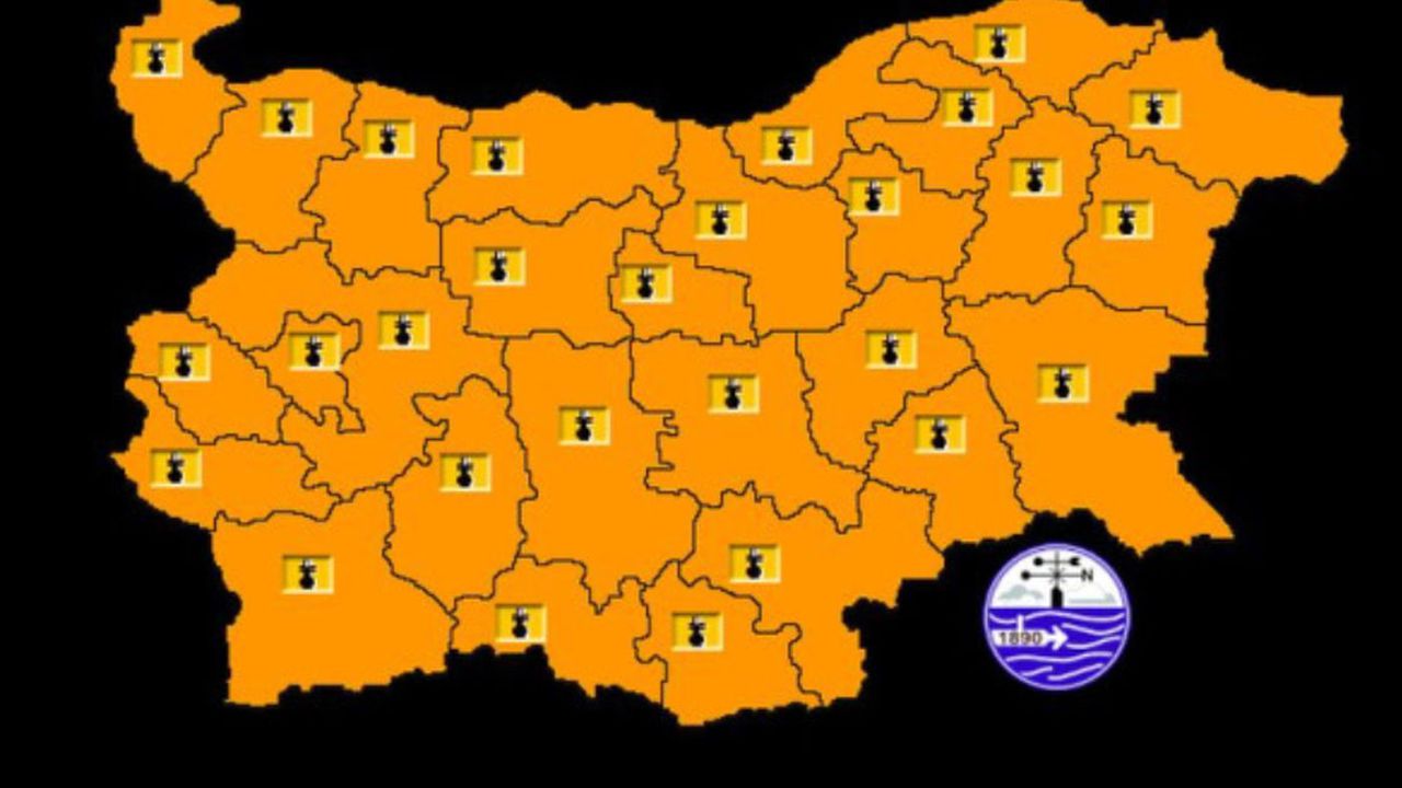 Оранжев код е в сила за цяла България за утре,