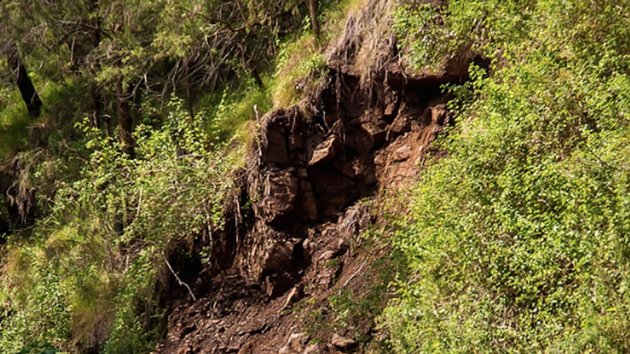 Земна маса затрупа покрив на къща в Неделино