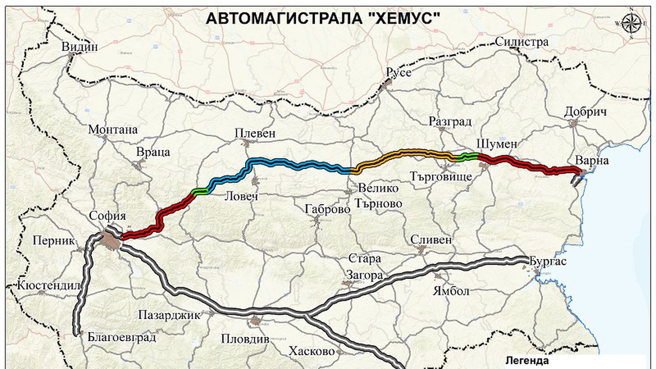 АПИ: Държавното дружество "Автомагистрали" ще изгражда 134 км от магистрала "Хемус"