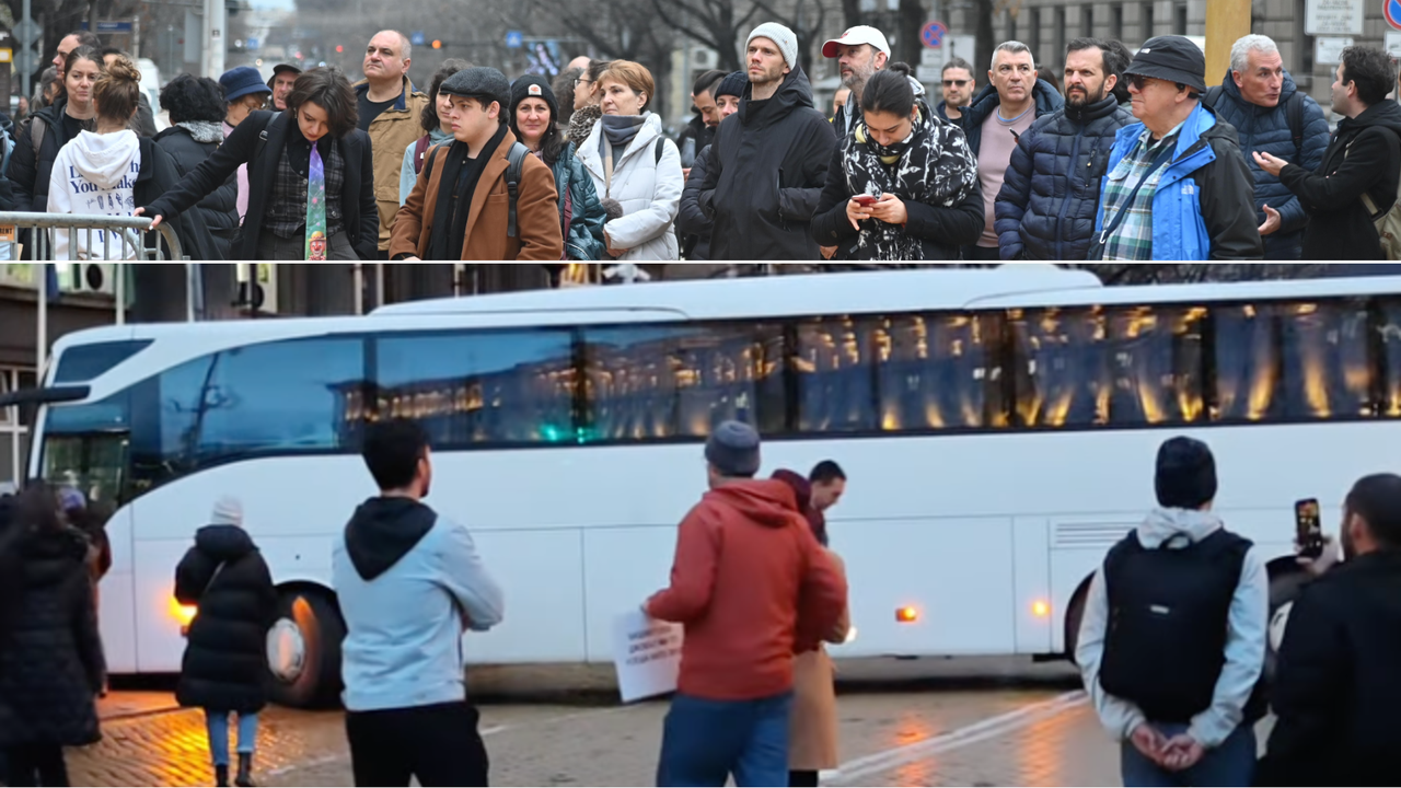 Протестиращи срещу приемането на бюджета блокираха движението при Триъгълника на властта,