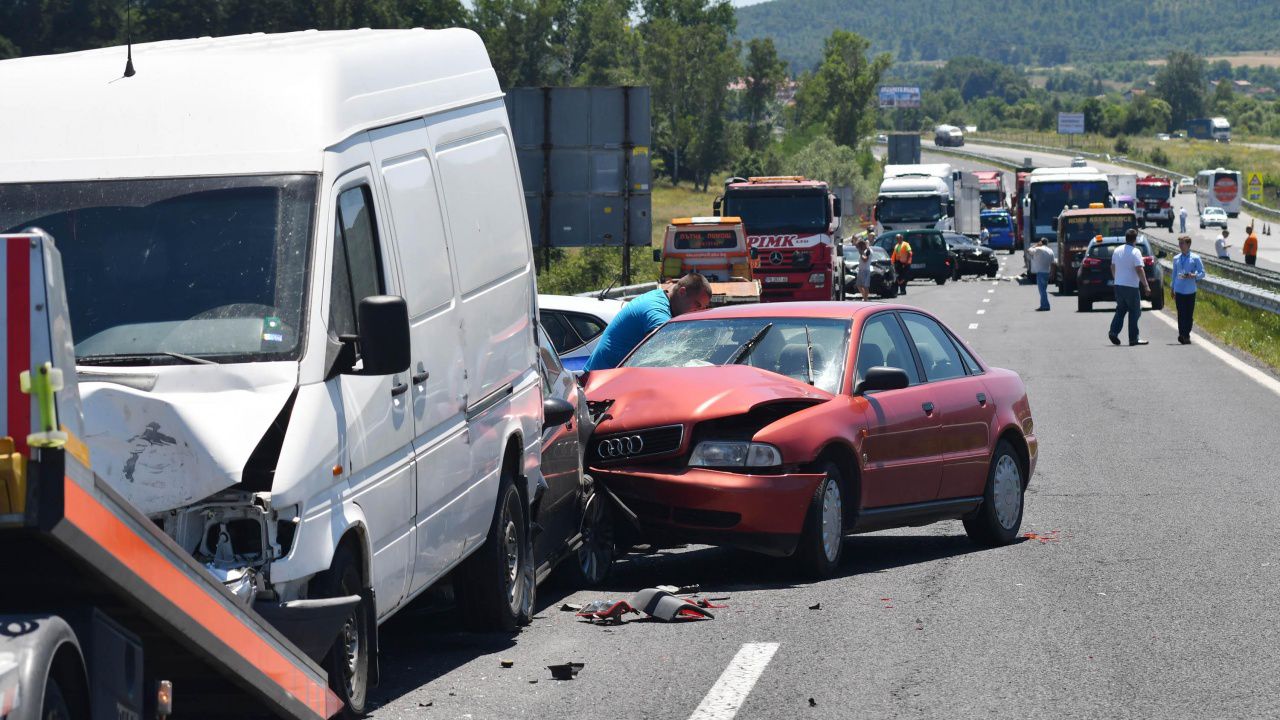 Верижна катастрофа край Стара Загора