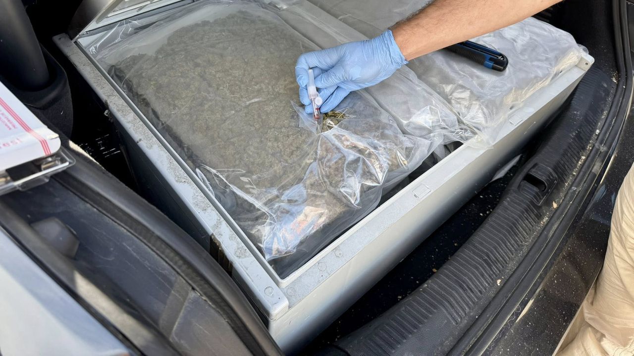 ГДБОП показа кадри от задържането на двамата мъже с 15 кг канабис