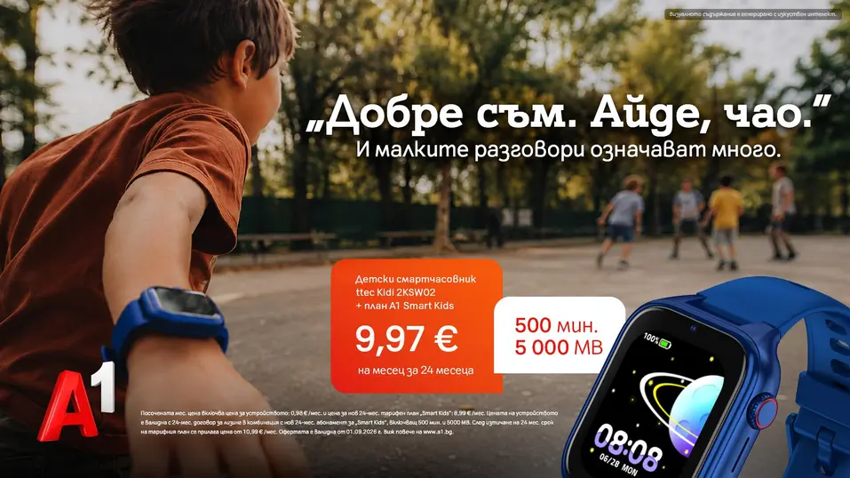 А1 представя Smart Kids за новата учебна година – план и смартчасовник за деца