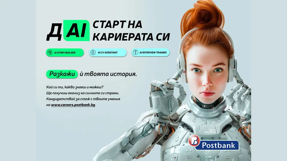 Пощенска банка представи иновативни AI технологии на кариерния си сайт за подбор и развитие на таланти