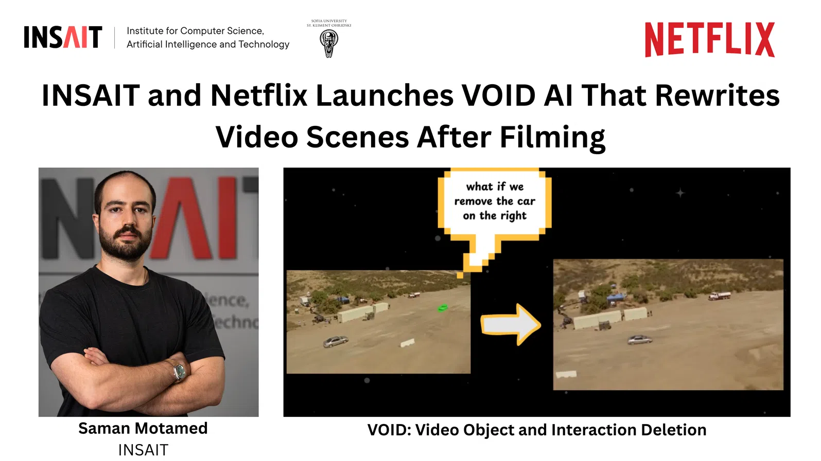 INSAIT и Netflix с пробив в обработката на видео с изкуствен интелект
