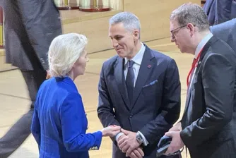 Служебният министър-председател Андрей Гюров разговаря с председателя на ЕК Урсула фон дер Лайен