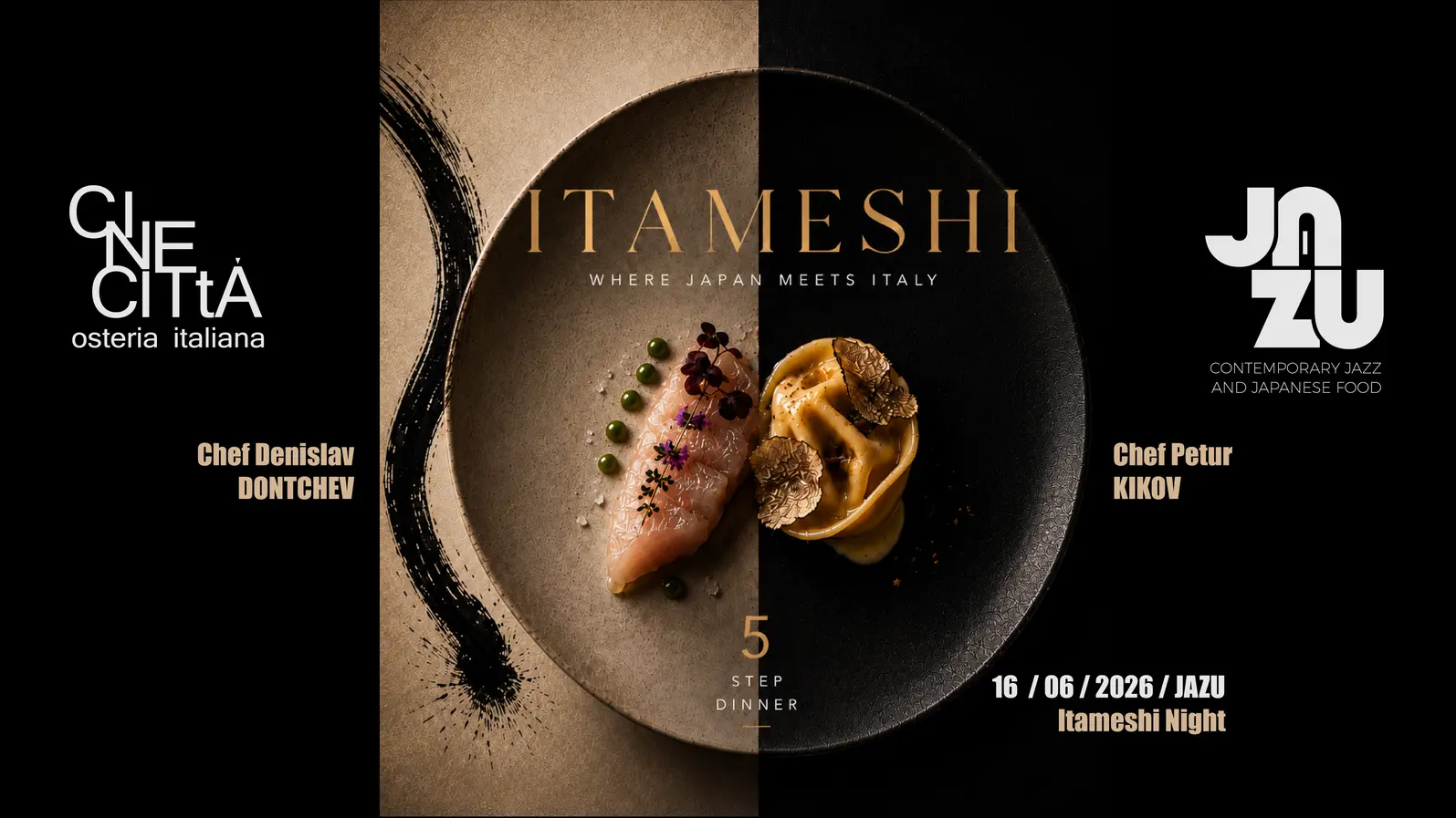 JAZU представя ITAMESHI - кулинарна среща между японската прецизност и италианската страст
