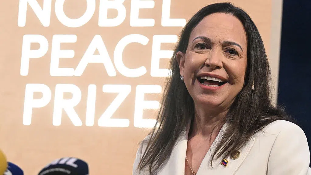 Лидерът на венецуелската опозиция и носител на Нобеловата награда за