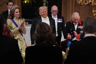 Президентът на САЩ беше удостоен с бляскав прием в кралската резиденция и получи комплименти лично от монарха Чарлз III, а на вечерята бяха и световни бизнес и технологични лидери
