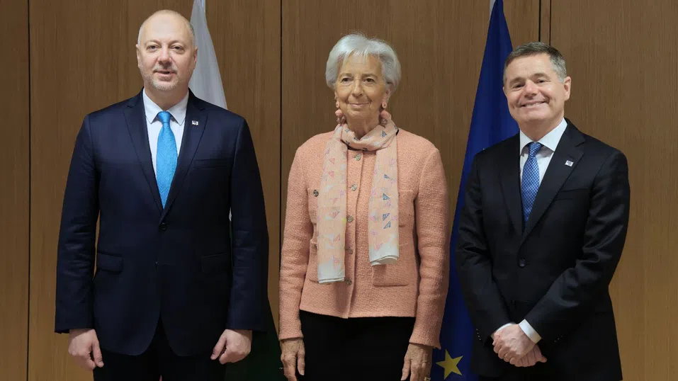 Членството на България в еврозоната беше фокус на срещата на премиера Желязков с председателите на ЕЦБ и Еврогрупата