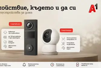 А1 предлага ново решение за наблюдение и сигурност на дома