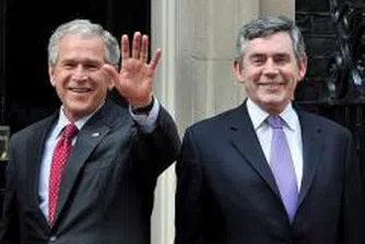 Джордж Буш ще разговаря днес с британския премиер Гордън Браун