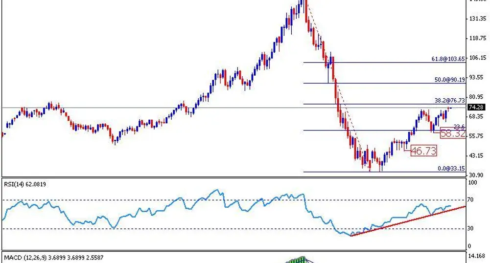Петролът достига 10-месечен връх до 74 долара за барел