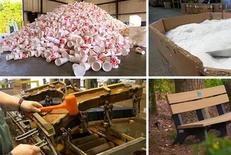 Как чашката от ресторанта за бързо хранене се превръща в пейка