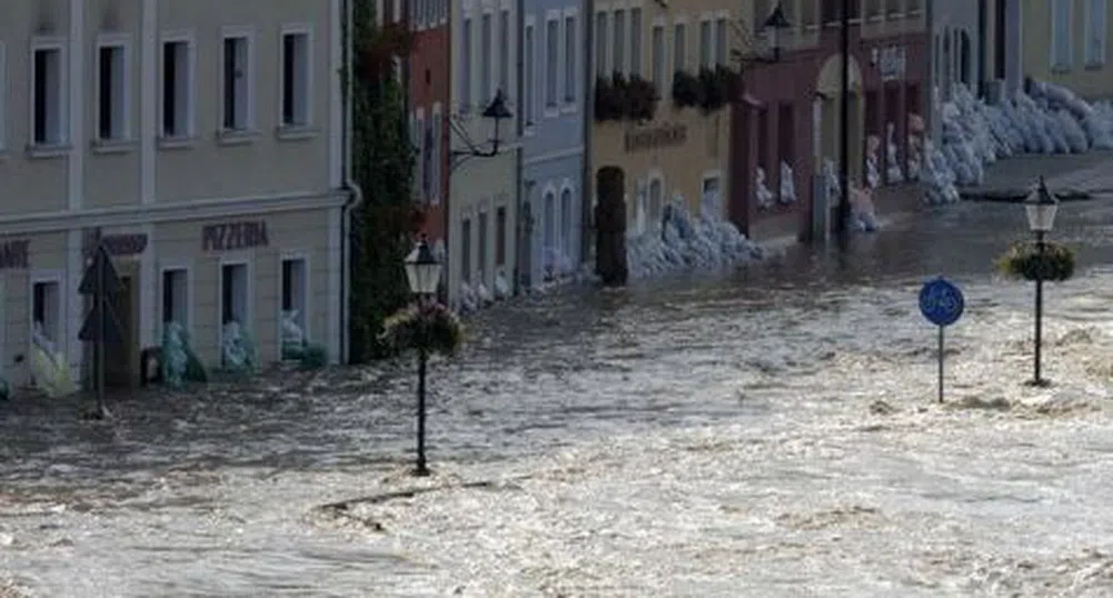 Централна Европа под вода