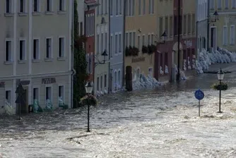 Централна Европа под вода