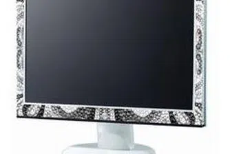 Златен компютър с кристали Swarovski