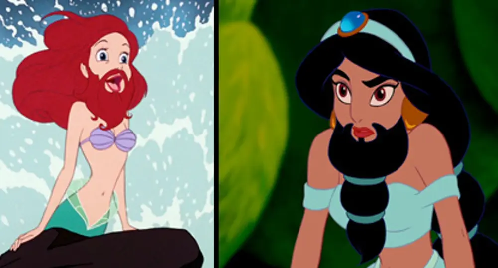 Ами ако принцесите на Disney имаха бради?