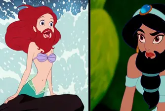 Ами ако принцесите на Disney имаха бради?