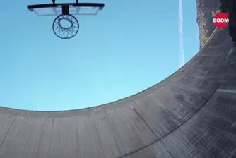 Невероятен баскетболен кош от 162 м височина постави рекорд