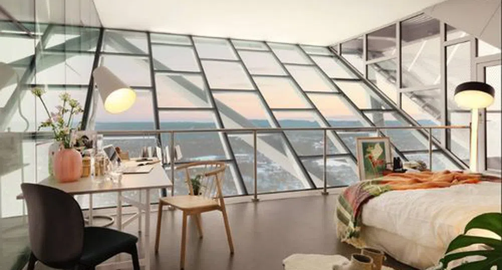 Нощувка на рампа за ски скокове на 60 метра над земята