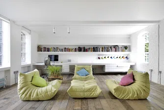 Таван на стара фабрика, превърнат в луксозен апартамент