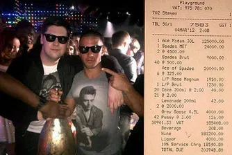 Най-високите сметки в заведения