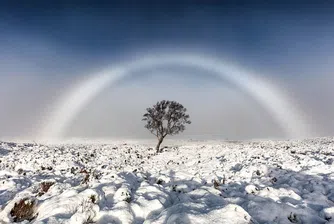 Заснеха рядък феномен - бяла дъга