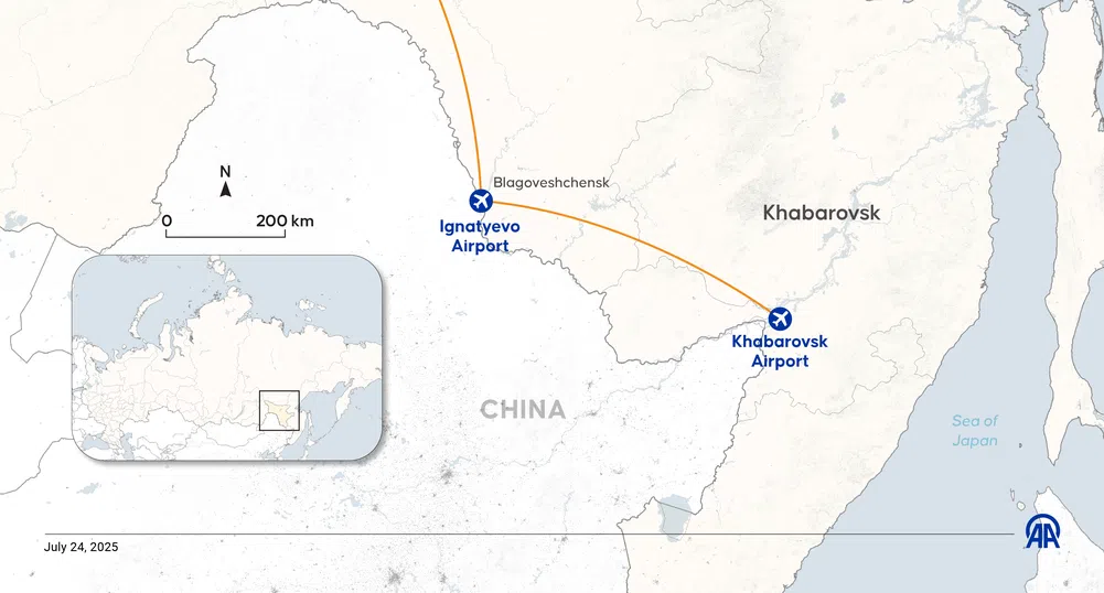 Руски самолет с над 40 пътници се разби близо до китайската граница