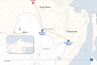 Руски самолет с над 40 пътници се разби близо до китайската граница