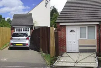 Двойка си построи незаконна къща, маскира я с гаражна врата