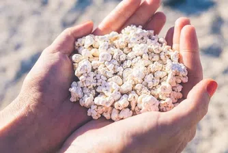 Плажът-пуканка, покрит с 4000-годишни корали (снимки)