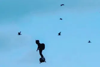 Французин прелетя над Ламанша с реактивна раница