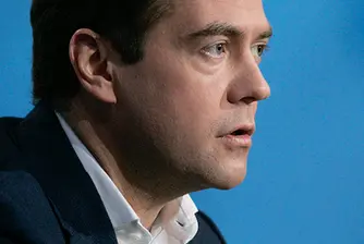 Руският премиер Дмитрий Медведев пристига в България