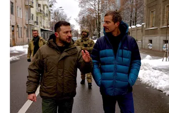 Беър Грилс се среща с истинското лице на оцеляването в Украйна