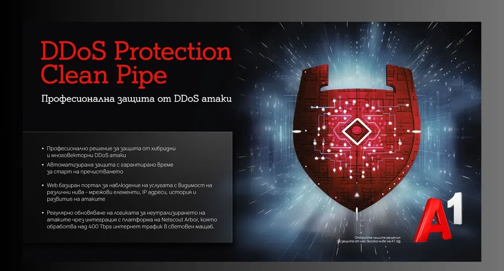 A1 предлага професионално решение за защита от DDoS атаки