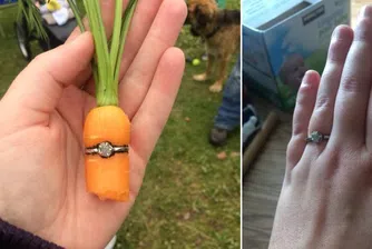 Мъж предложи брак на приятелката си по уникален "морковен" начин