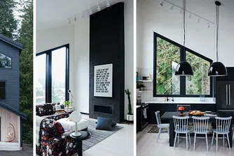 Красива малка планинска вила в черно