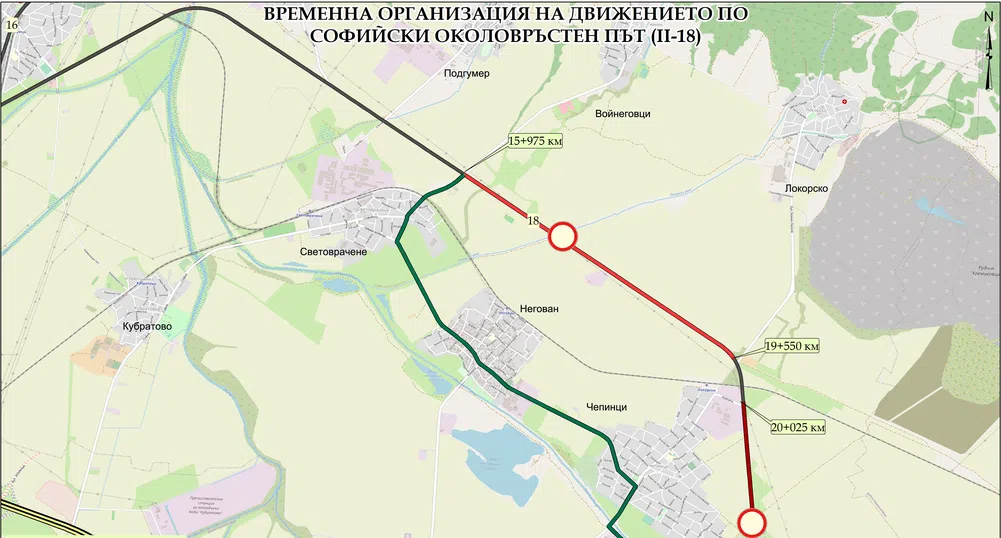 От утре продължава ремонтът на още 2 участъка от Софийския околовръстен път